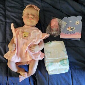 🆕19inch Soft Cloth Body Newborn Baby Poseable Limbs Levi Reborn Baby Girl